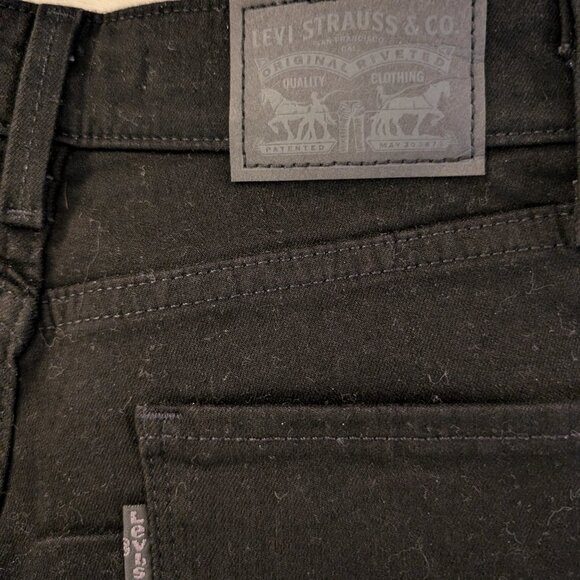 LEVIS WOMEN'S BLACK PANTS Size 4 Classic Mid Rise Skinny Jeans Levi Levi's - Picture 6 of 7